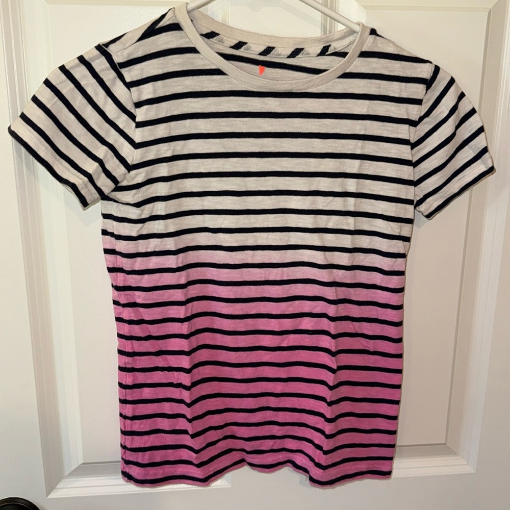 Excellent condition crew cuts tee in size L, blue striped with pink ombré!